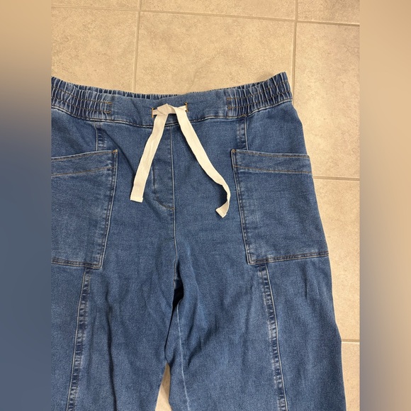 Maeve Blue Tie-Waist Wide-Leg Jeans - Picture 5 of 8